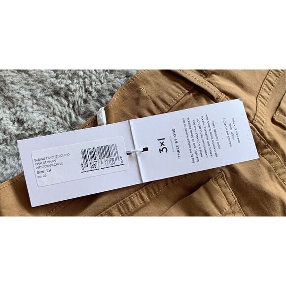 NWT 3X1 N.Y.C. SABINE Khaki Tapered Crop Chino Pants Size 29 retail $265 - Picture 7 of 7